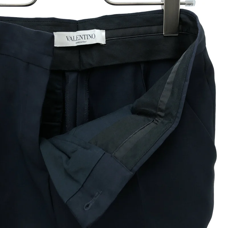 VALENTINO / ヴァレンティノ | ウール シルク テーパードスラックス | 6 | レディース