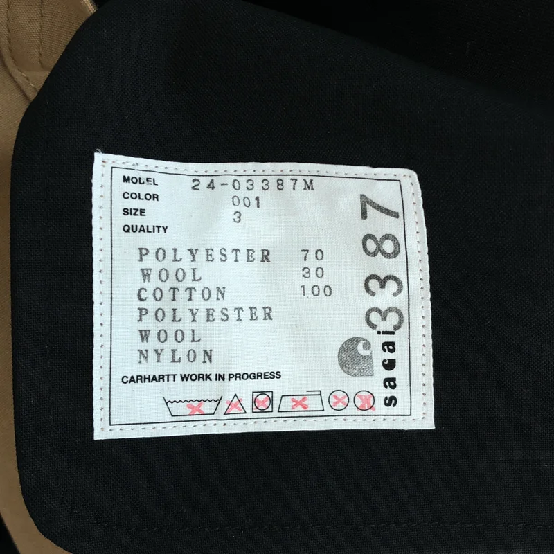 sacai / サカイ | 2024SS | ×Carhartt WIP / Suitign Bonding Jacket スーチングボンディング リバーシブルジャケット | 3 | メンズ