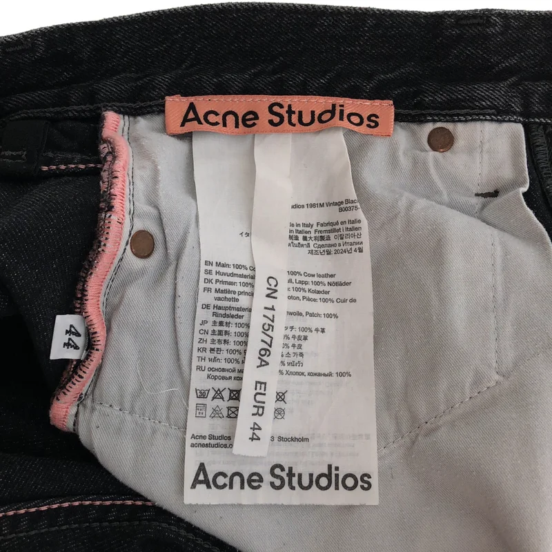 Acne Studios / アクネストゥディオズ | 1981M Vintage Black デニムパンツ | 44 | メンズ