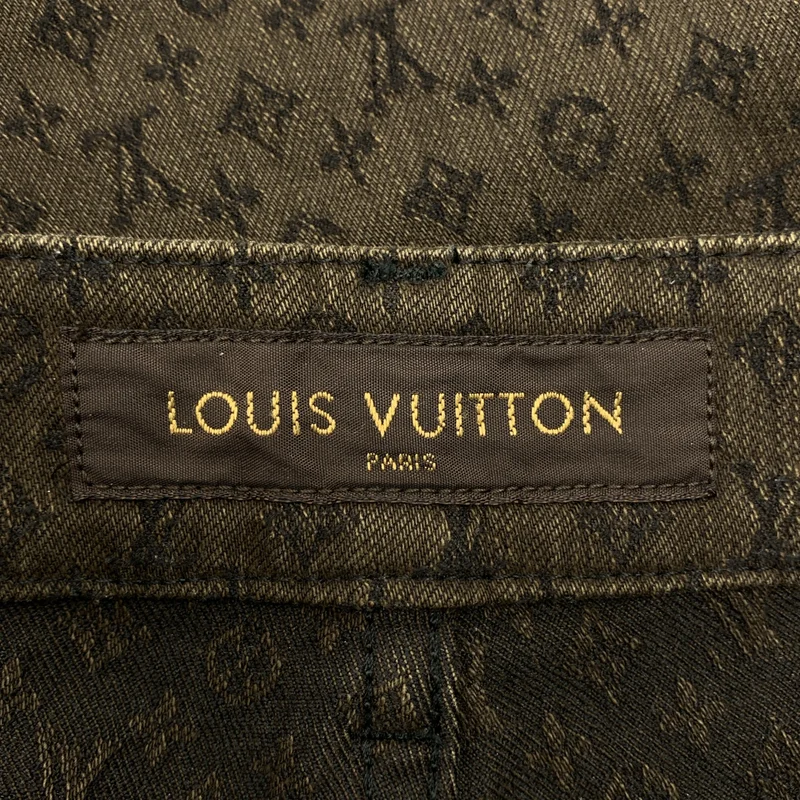 Louis Vuitton / ルイヴィトン | コットン モノグラム 裾ジップ パンツ | 40 | レディース