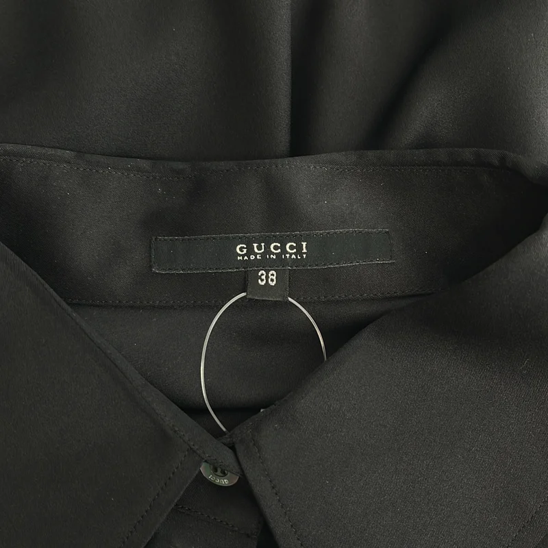 GUCCI / グッチ | シルク ダブルカフスシャツ | 38 | レディース