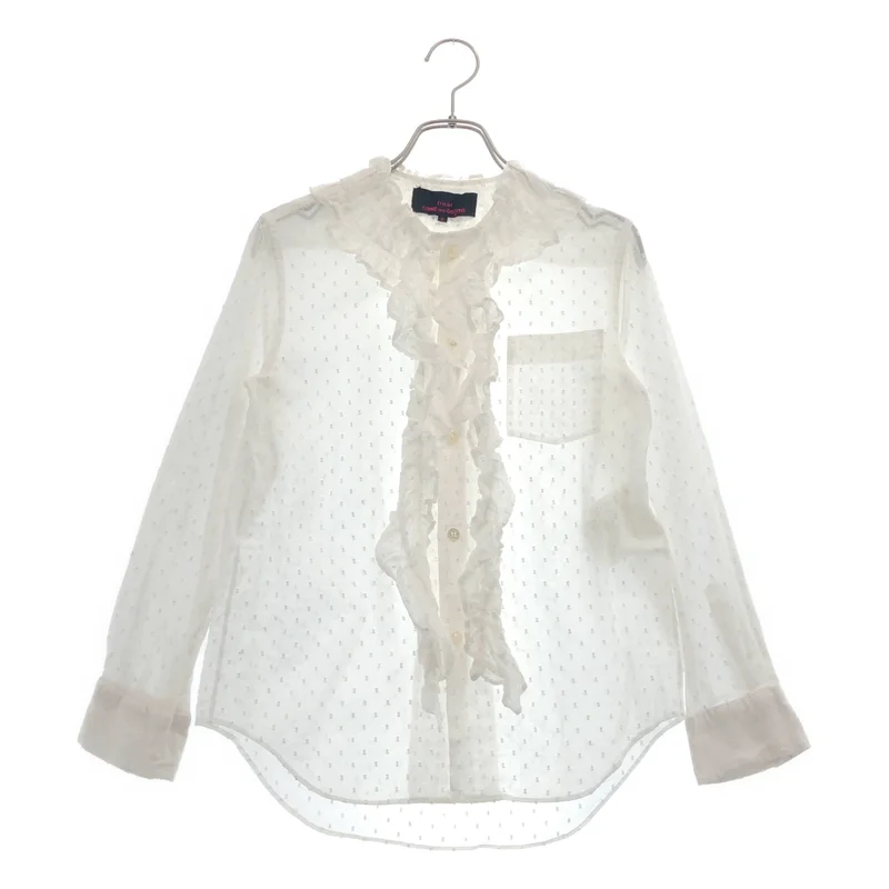 tricot COMME des GARCONS / トリココムデギャルソン | 2018SS | コットン フリル ドット シャツ | S | レディース