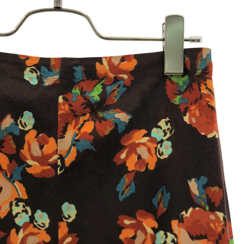 DRIES VAN NOTEN / ドリスヴァンノッテン | レーヨン 総柄 サイドジップ スカート | 36 | レディース
