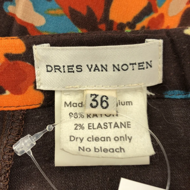DRIES VAN NOTEN / ドリスヴァンノッテン | レーヨン 総柄 サイドジップ スカート | 36 | レディース