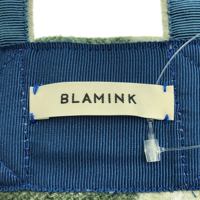 BLAMINK / ブラミンク | ウール チェック ロゴ トートバッグ |
