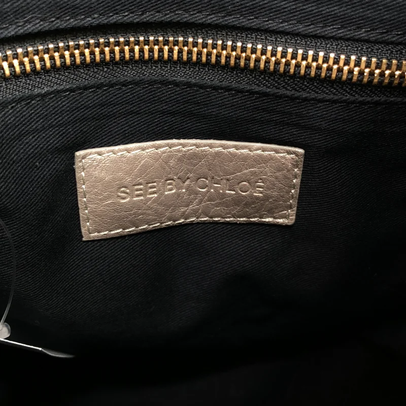 SEE BY CHLOE / シーバイクロエ | レザー パイソン型押し トートバッグ |