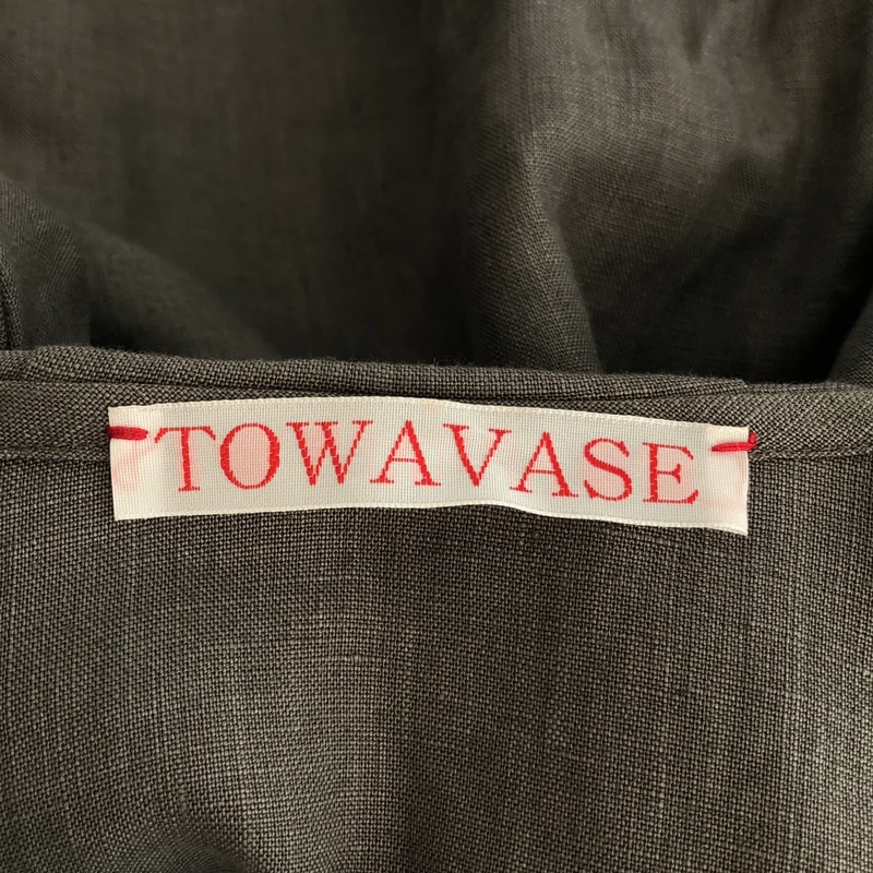 TOWAVASE / トワヴァーズ | Bon Voyage blouse 2 / リネン スカラップ刺しゅう ビッグカラー オーバーブラウス | F | レディース