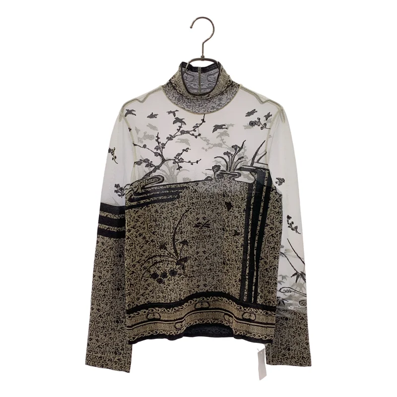Mame Kurogouchi / マメクロゴウチ | 2025SS | Nature Pattern Sheer Knitted High Neck Top シアーハイネック トップス | 2 | レディース