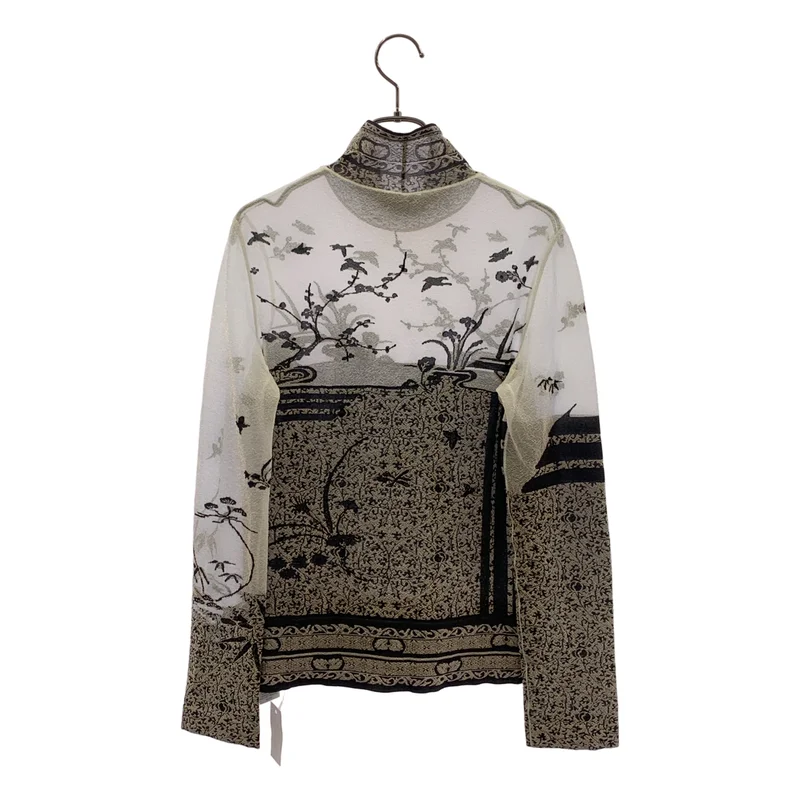 Mame Kurogouchi / マメクロゴウチ | 2025SS | Nature Pattern Sheer Knitted High Neck Top シアーハイネック トップス | 2 | レディース