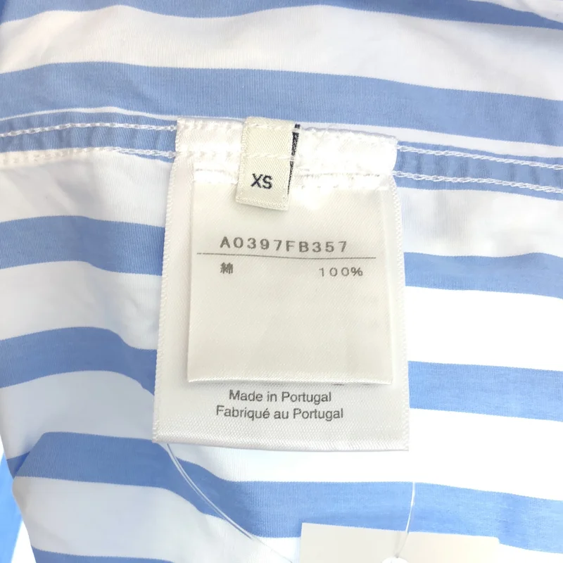 TOTEME / トーテム | コットン 比翼 ストライプシャツ | XS | レディース
