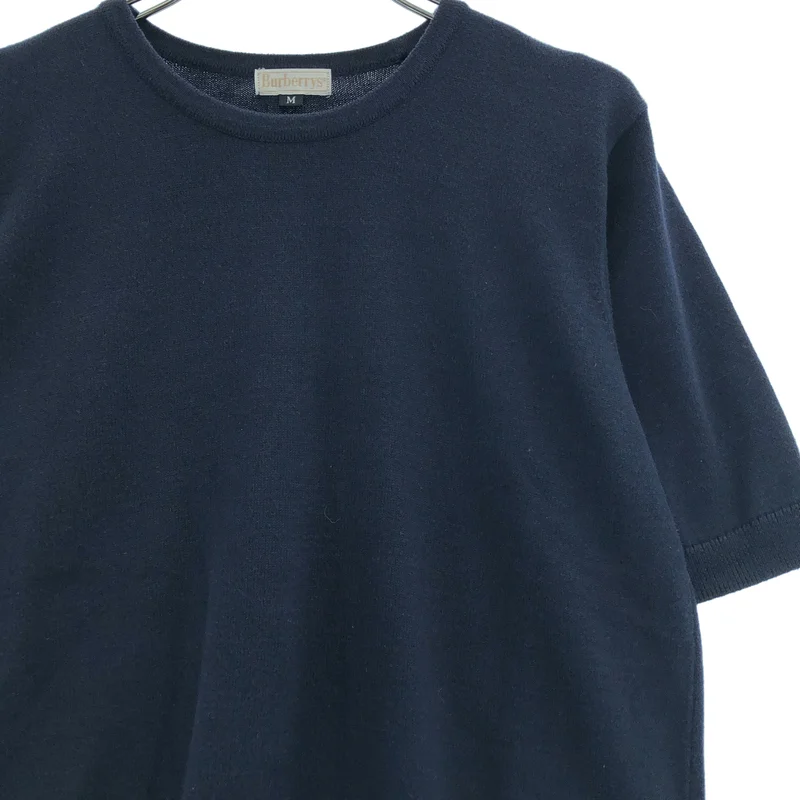 Burberrys / バーバリーズ | コットン ロゴ刺しゅう 半袖ニット | M | レディース