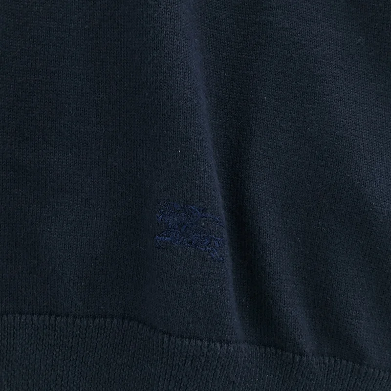 Burberrys / バーバリーズ | コットン ロゴ刺しゅう 半袖ニット | M | レディース
