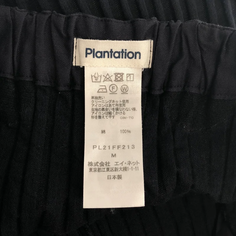 Plantation / プランテーション | コットン プリーツ イージーパンツ | M | レディース