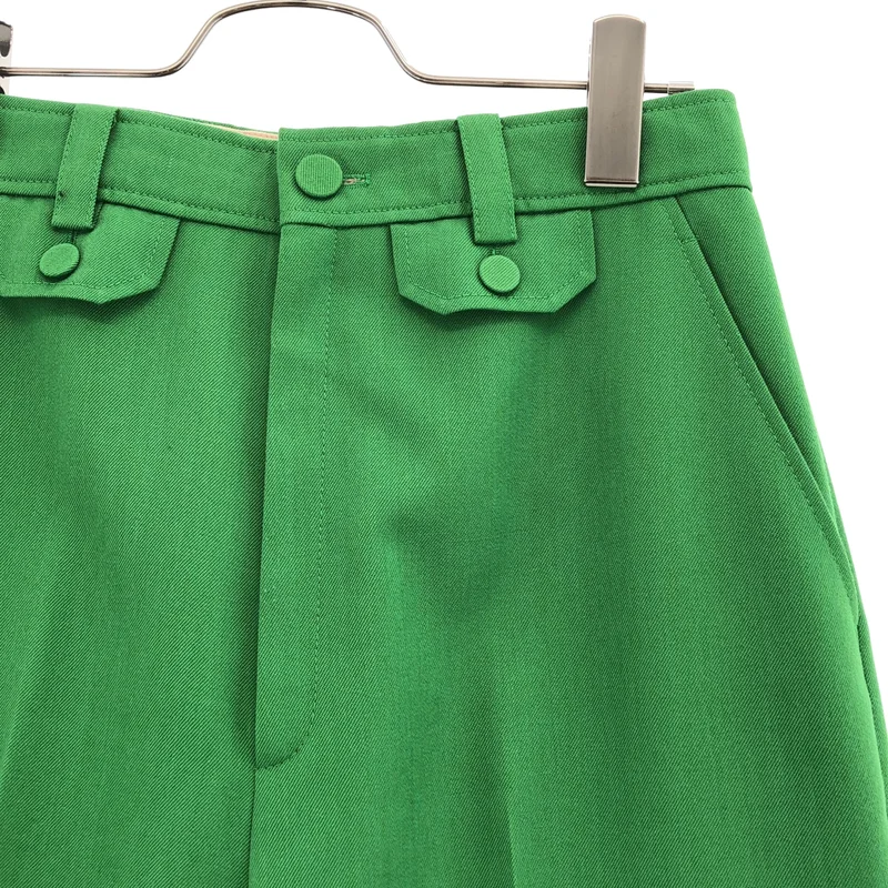 GUCCI / グッチ | 2021AW | ウール混 フラップポケット フレアスラックス | 40 | レディース