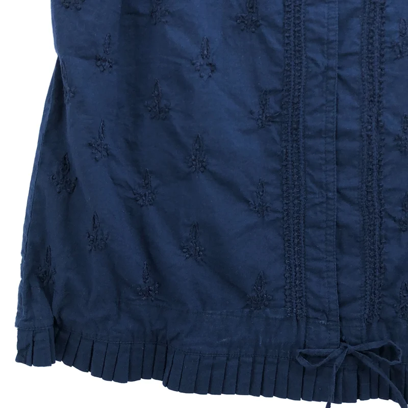 Khadi and Co / カディー&コー | コットン 刺しゅう ノースリーブブラウス | L | レディース