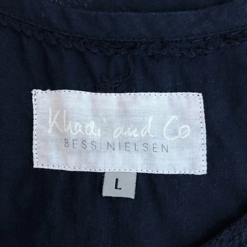 Khadi and Co / カディー&コー | コットン 刺しゅう ノースリーブブラウス | L | レディース