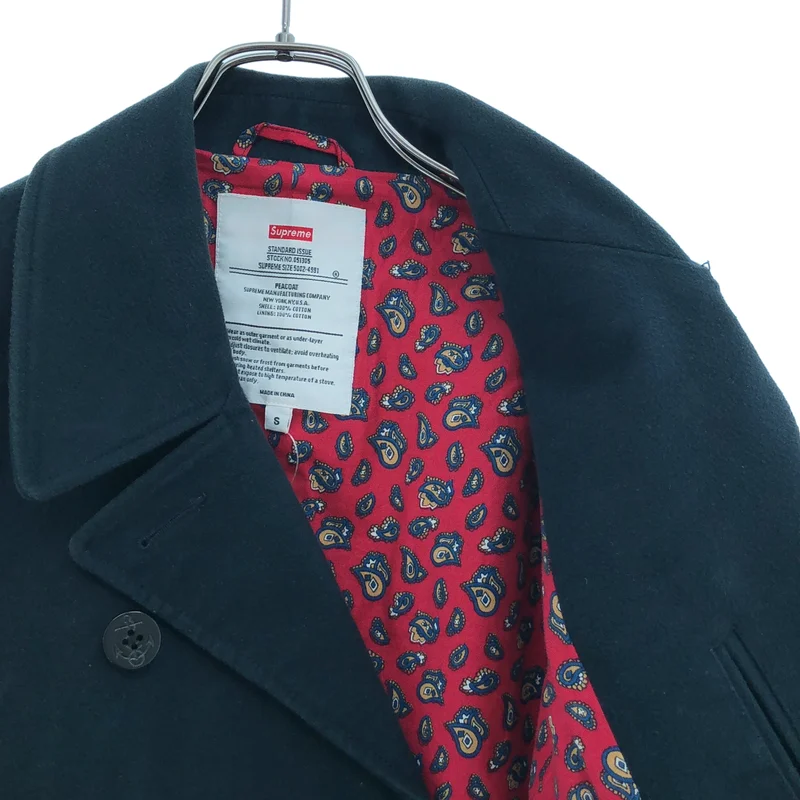 SUPREME / シュプリーム | ペイズリーライナー モールスキンピーコート 051305 | S | メンズ