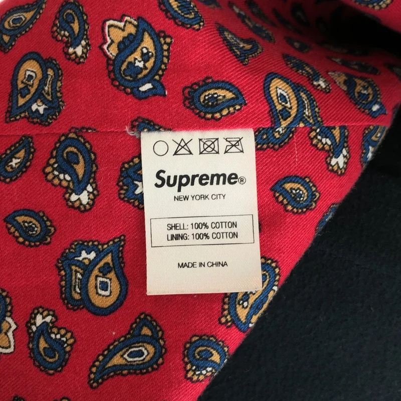 SUPREME / シュプリーム | ペイズリーライナー モールスキンピーコート 051305 | S | メンズ