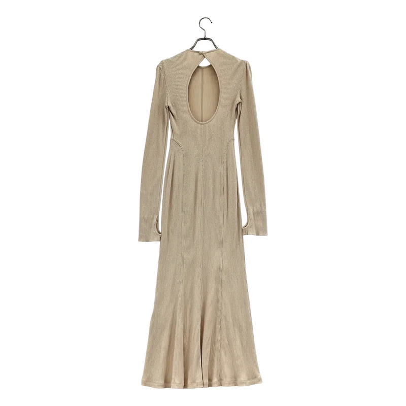 Mame Kurogouchi / マメクロゴウチ | Crew Neck Open Back Ribbed Jersey Dress リブジャージーワンピース | 1 | レディース