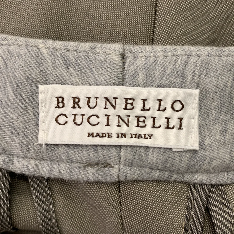 BRUNELLO CUCINELLI / ブルネロクチネリ | ウール シルク ワイドパンツ | 42 | レディース