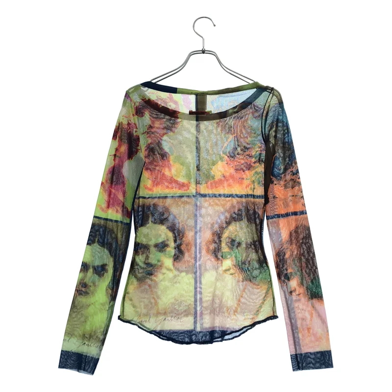 Jean Paul Gaultier / ジャンポール・ゴルチエ | SOLEIL / パワーネット ポップアートプリント ロングスリーブカットソー | M | レディース
