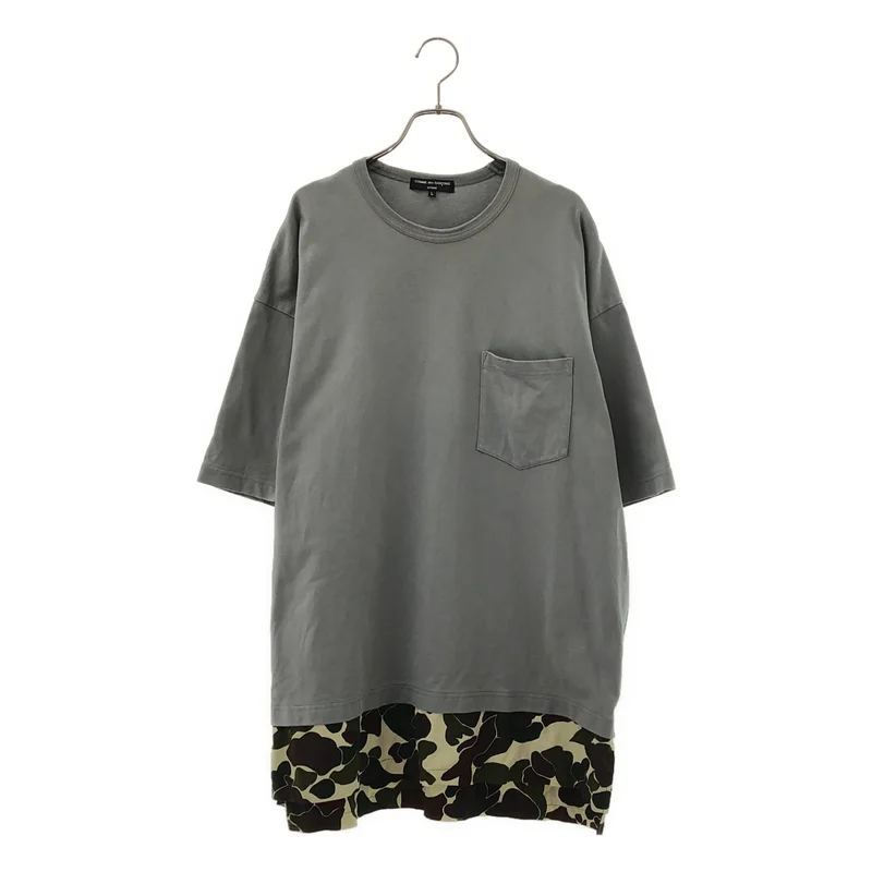 COMME des GARCONS HOMME / コムデギャルソンオム | 2023SS | コットン 裾レイヤード カモフラージュ Tシャツ | L | メンズ