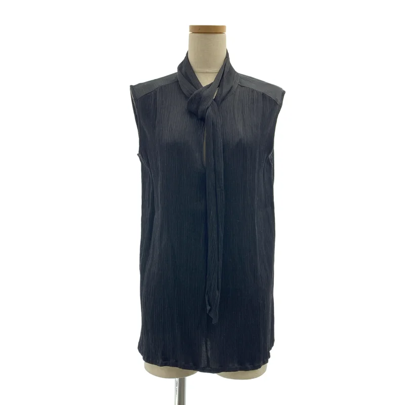 Max Mara / マックスマーラ | プリーツ スリット ノースリーブ ブラウス | 42 | レディース