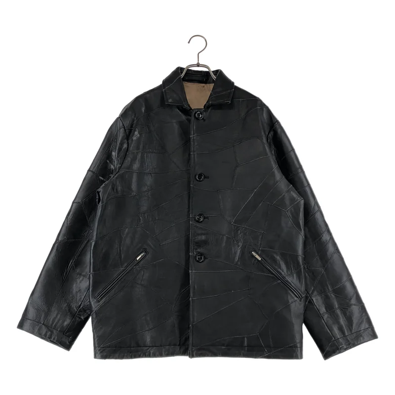 ANTHEM A / アンセムエー | 2026SS | COW LEATHER UNEVEN JACKET パッチワーク レザージャケット | L | メンズ