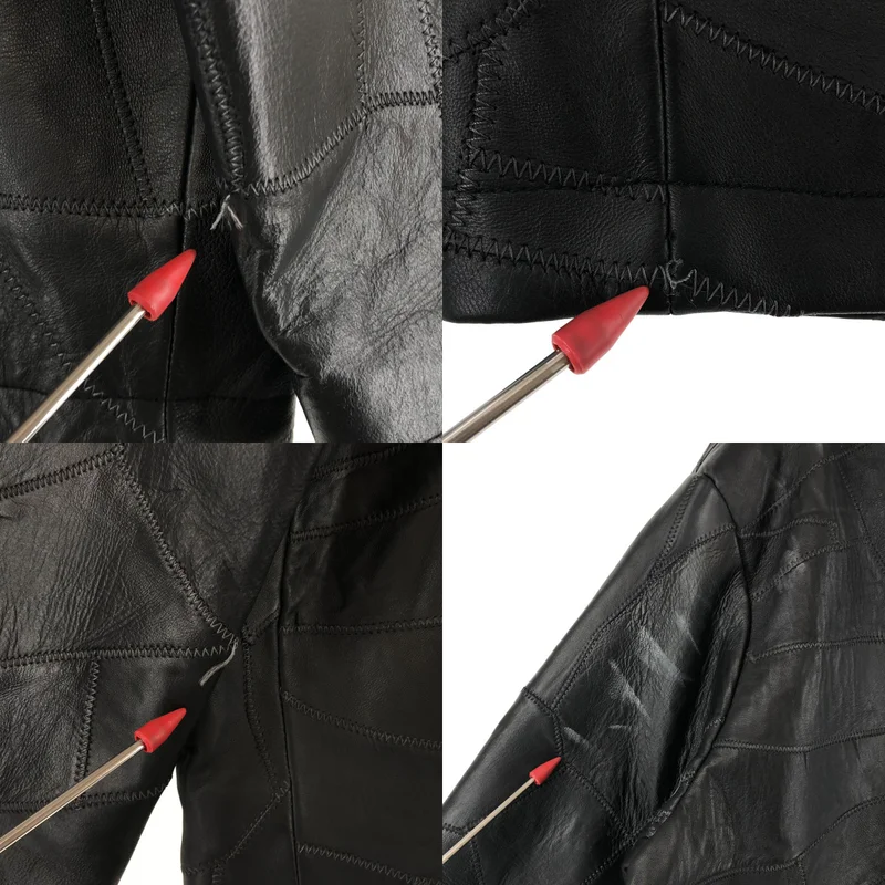ANTHEM A / アンセムエー | 2026SS | COW LEATHER UNEVEN JACKET パッチワーク レザージャケット | L | メンズ