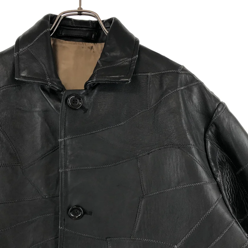 ANTHEM A / アンセムエー | 2026SS | COW LEATHER UNEVEN JACKET パッチワーク レザージャケット | L | メンズ