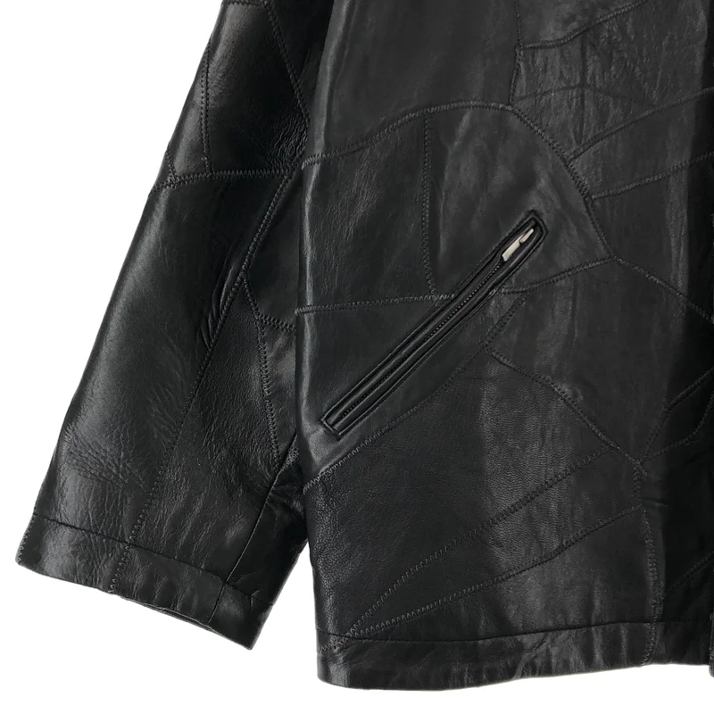 ANTHEM A / アンセムエー | 2026SS | COW LEATHER UNEVEN JACKET パッチワーク レザージャケット | L | メンズ