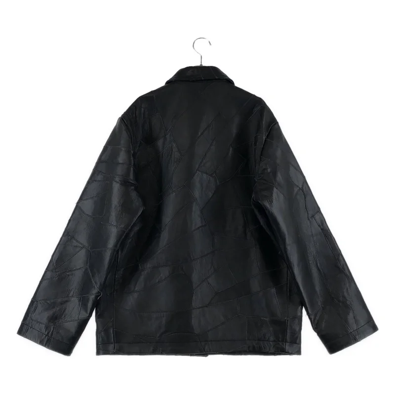 ANTHEM A / アンセムエー | 2026SS | COW LEATHER UNEVEN JACKET パッチワーク レザージャケット | L | メンズ