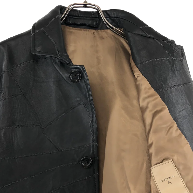 ANTHEM A / アンセムエー | 2026SS | COW LEATHER UNEVEN JACKET パッチワーク レザージャケット | L | メンズ