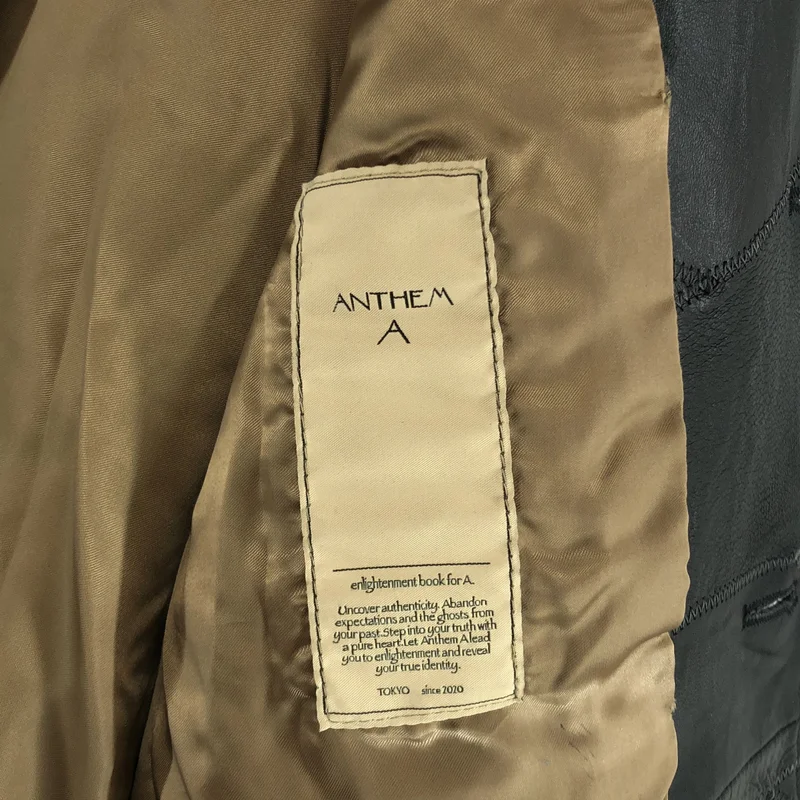 ANTHEM A / アンセムエー | 2026SS | COW LEATHER UNEVEN JACKET パッチワーク レザージャケット | L | メンズ