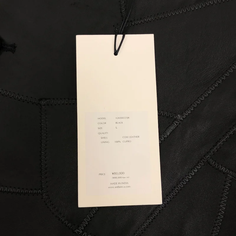 ANTHEM A / アンセムエー | 2026SS | COW LEATHER UNEVEN JACKET パッチワーク レザージャケット | L | メンズ