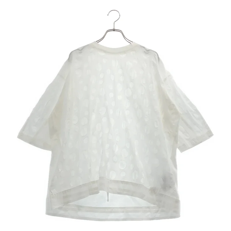 STAMP AND DIARY / スタンプアンドダイアリー | コットン ドット クルーネック Tシャツ | F | レディース