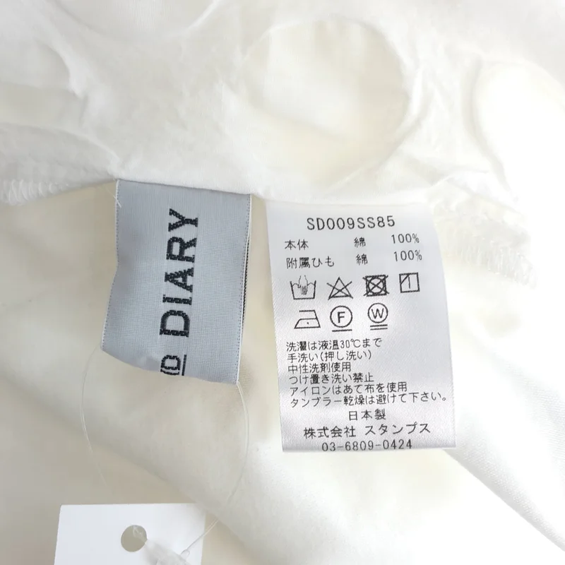 STAMP AND DIARY / スタンプアンドダイアリー | コットン ドット クルーネック Tシャツ | F | レディース