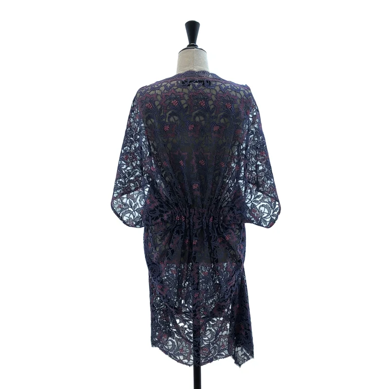 JUNYA WATANABE COMME des GARCONS / ジュンヤワタナベ | 2012SS | レース刺しゅう Vネック チュールワンピース | S | レディース