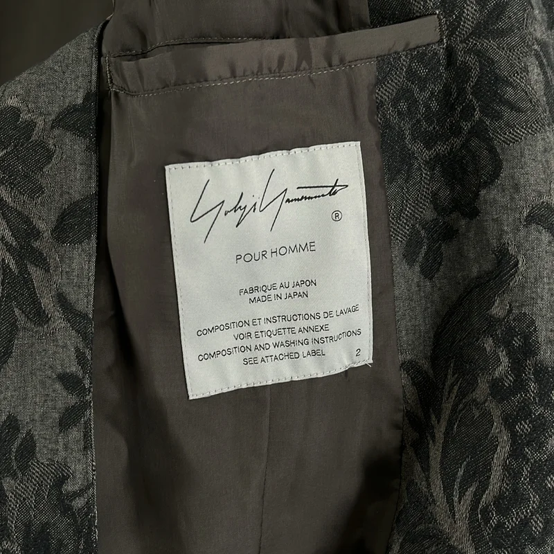 YOHJI YAMAMOTO POUR HOMME / ヨウジヤマモトプールオム | 2024AW | 墨染 ジャガード  女性プリント ダブルブレスト ロングジャケット コート | 2 | メンズ