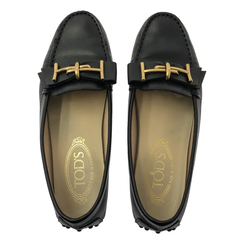 TOD'S / トッズ | ダブルT レザー ローファー | 35.5 | レディース