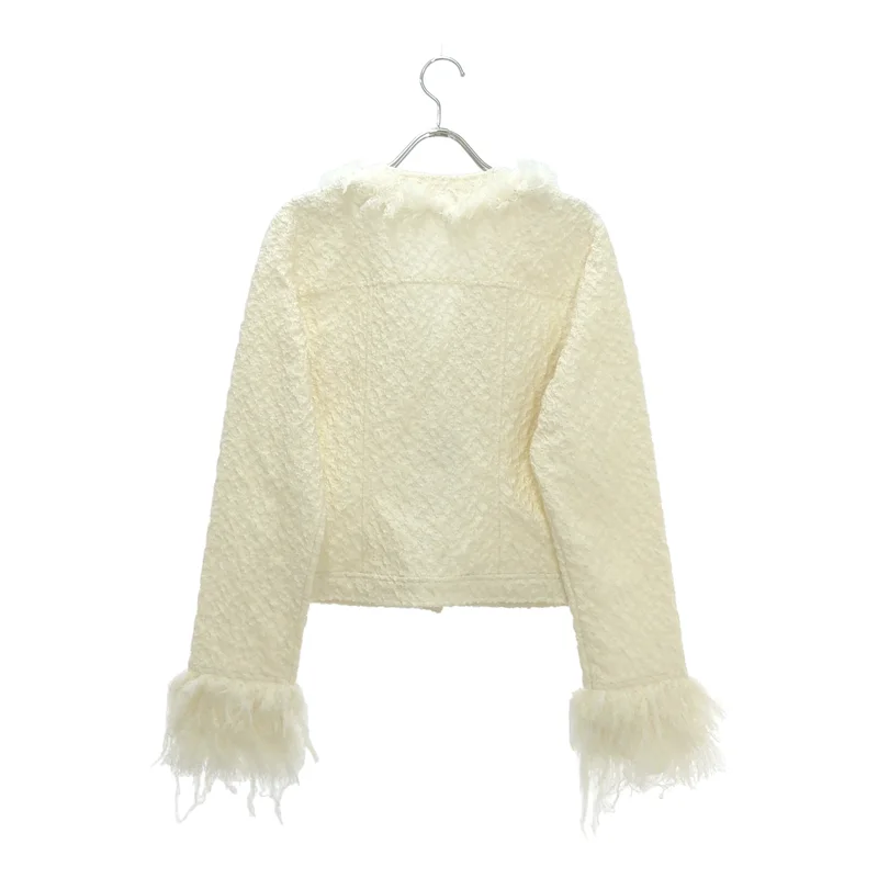 PRANK PROJECT / プランクプロジェクト | Fringe Jacquard Cardigan / フリンジ ジャガードカーディガン ジャケット | F | レディース