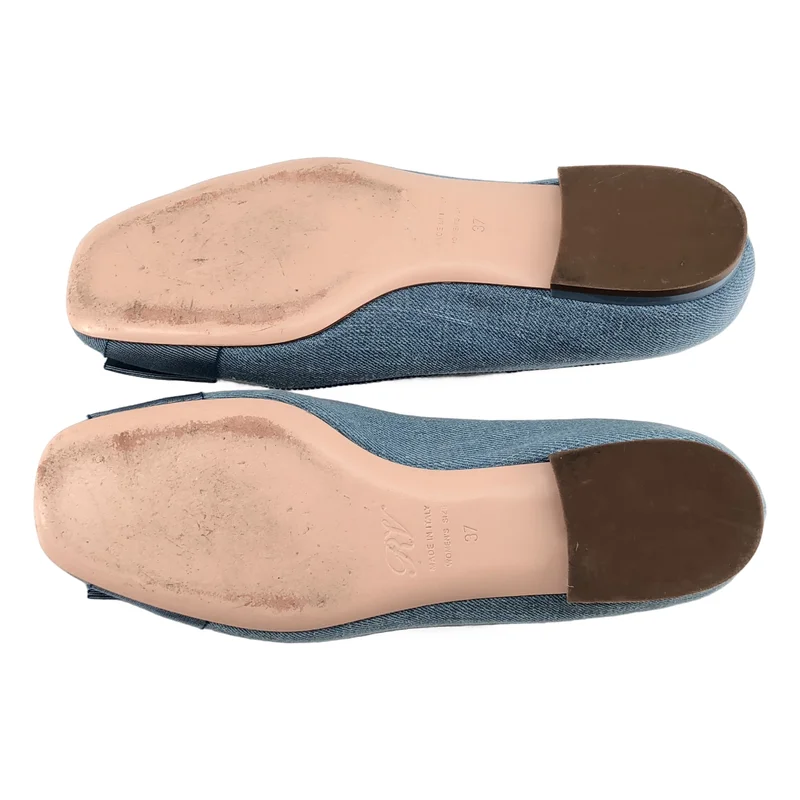 Roger Vivier / ロジェ・ヴィヴィエ | 2024SS | ビジュー装飾 デニム バレエシューズ | 37 | レディース