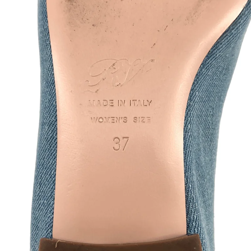 Roger Vivier / ロジェ・ヴィヴィエ | 2024SS | ビジュー装飾 デニム バレエシューズ | 37 | レディース