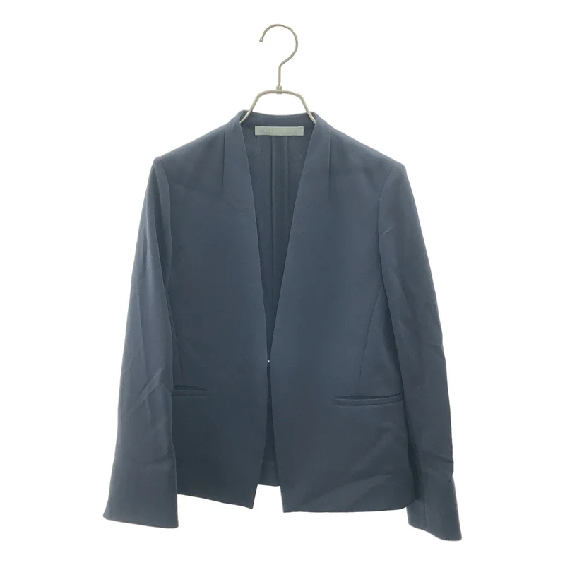 theory luxe / セオリーリュクス | トリアセテート フック式 ノーカラー ジャケット | S32 | レディース