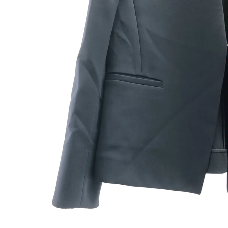 theory luxe / セオリーリュクス | トリアセテート フック式 ノーカラー ジャケット | S32 | レディース