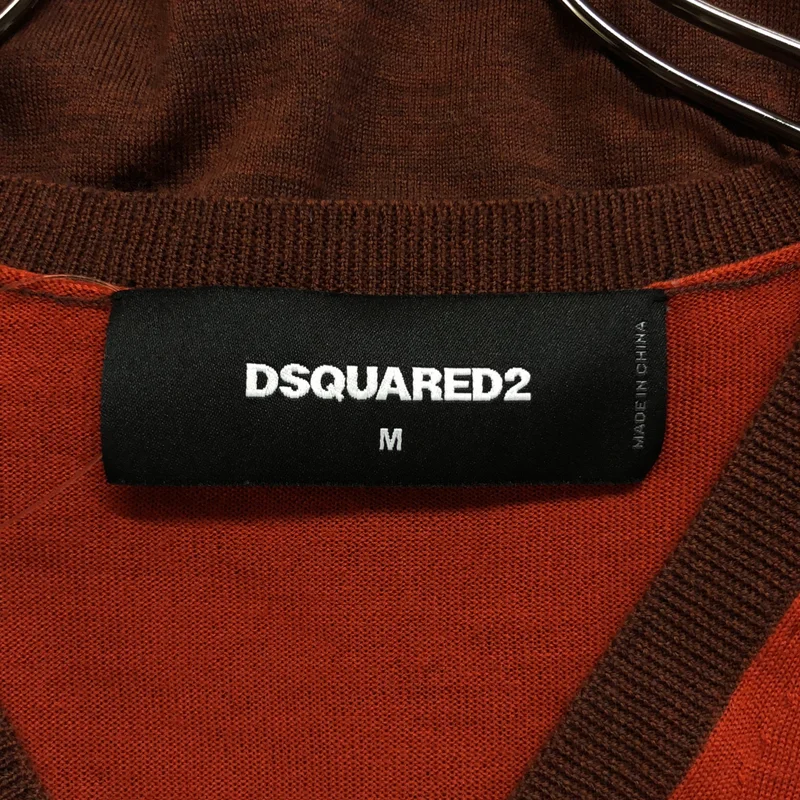 DSQUARED2 / ディースクエアード | ラインストーン Vネック ニット | M | メンズ