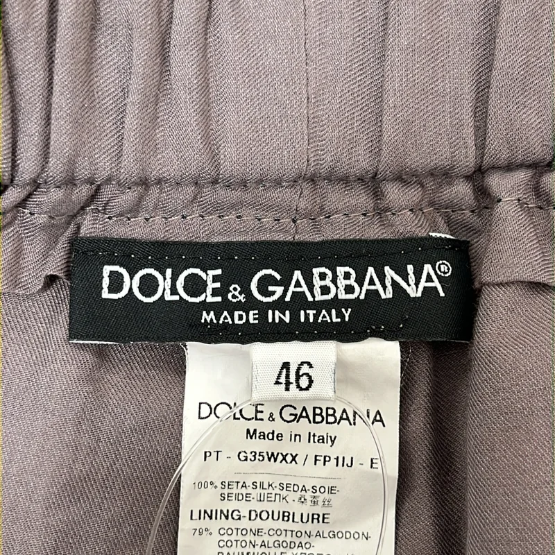 DOLCE＆GABBANA / ドルチェ＆ガッバーナドルガバ | コットン シルク ドット イージーパンツ | 46 | メンズ