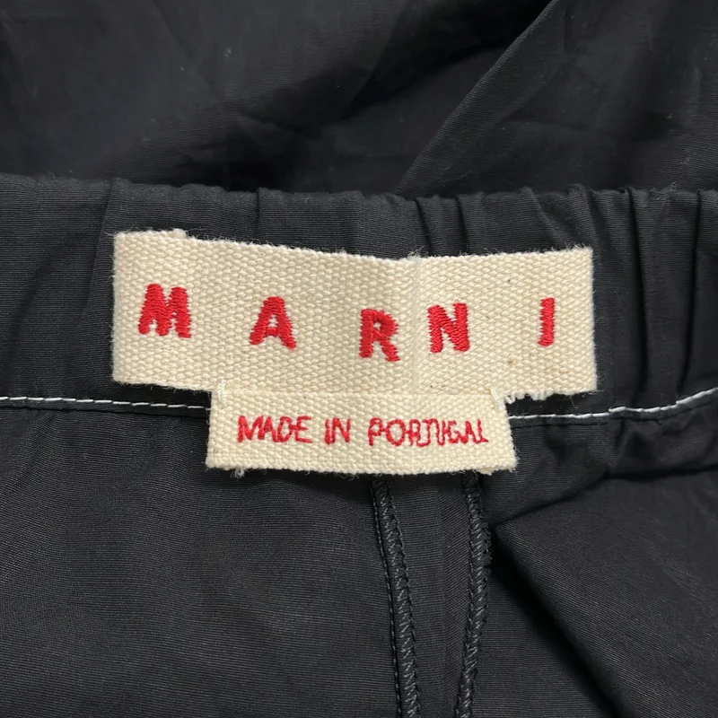 MARNI / マルニ | 2020SS | COTTON POPLIN PANTS ステッチ アシンメトリー ワイドパンツ | 40 | レディース