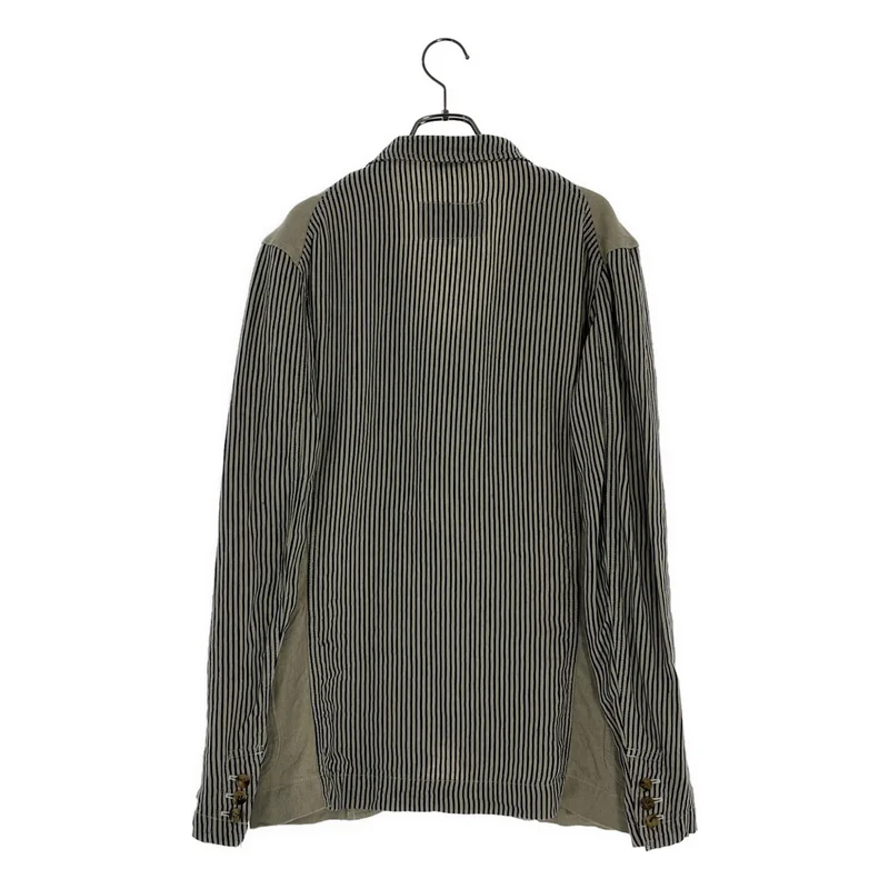 COMME des GARCONS HOMME DEUX / コムデギャルソンオムドゥ | 2014SS | 洗い加工 ストライプ切り替え 4B テーラードジャケット | S | メンズ