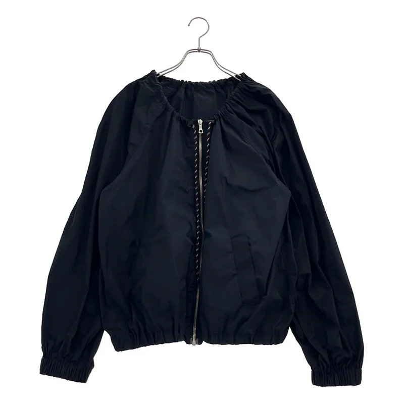 DRIES VAN NOTEN / ドリスヴァンノッテン | 2019SS | ギャザー ノーカラー ジップジャケット | S | レディース